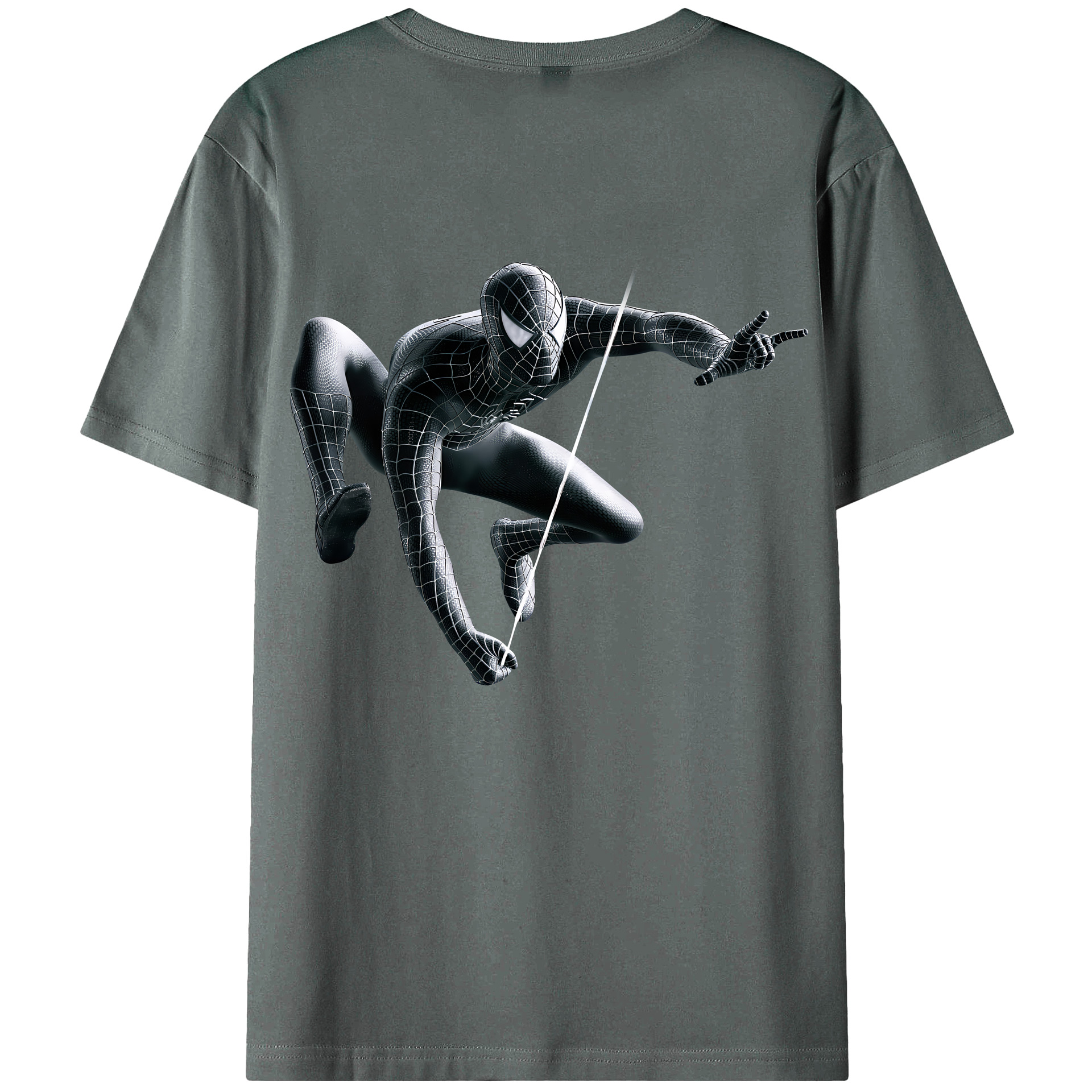 （画像用） Spider Man スパイダーマン 綿100％半袖Tシャツ（背面プリント）